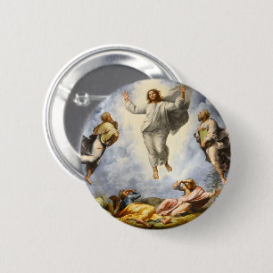 Transfiguratie van Christus - Raphaello Sanzio 152 Ronde Button 5,7 Cm