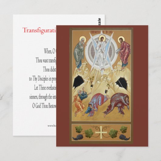 Transfiguratie van de Lord Prayer Card Briefkaart (Voorkant / Achterkant)