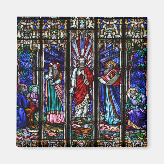 Transfiguratie van Jezus Christus Glas in lood Art Magneet