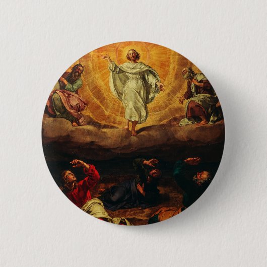 Transfiguratie van Jezus Christus Ronde Button 5,7 Cm (Voorkant)