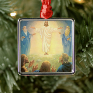 Transfiguratie van Jezus Christus, Vintage Religie Metalen Ornament