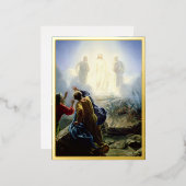Transfiguratie van Jezus, religieus Folie Feestdagen Briefkaart (Voorkant / Achterkant)