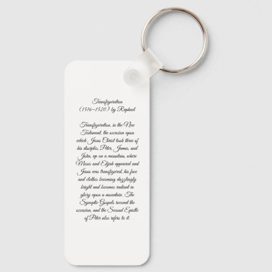 Transfiguratie van Jezus Sleutelhanger (Achterkant)