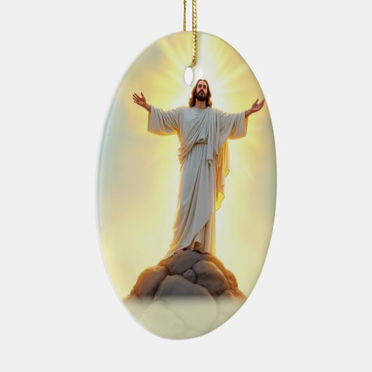 Transfiguration of the Lord God's Peace Blessings Keramisch Ornament (Rechts)