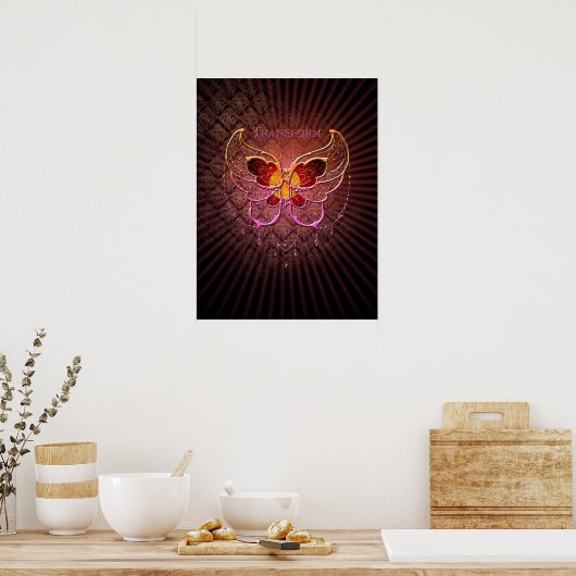 Transform Butterfly Moth - Poster (Keuken)