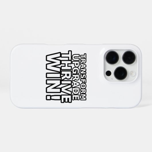 Transform Upgrade Thrive Win iPhone Hoesje (Achterkant horizontaal)