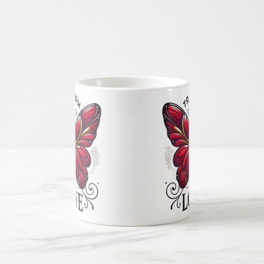 Transform with Love Mug – Crimson Butterfly Gift Koffiemok (Center)