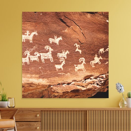 Transform Your Walls Into a Sacred Story Southwest Canvas Afdruk (Insitu (Woonkamer))