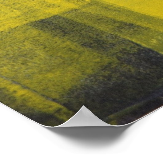 'Transform' zwart en geel Abstract afdrukken Poster (Hoek)