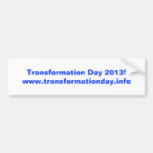 Transformatie Dag 2013! bumpersticker (Voorkant)