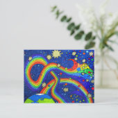 Transformatie in blauw Briefkaart (Staand voorkant)