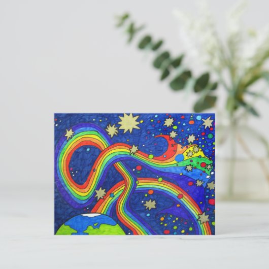 Transformatie in blauw Briefkaart (Staand voorkant)