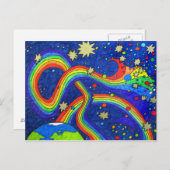 Transformatie in blauw Briefkaart (Voorkant / Achterkant)