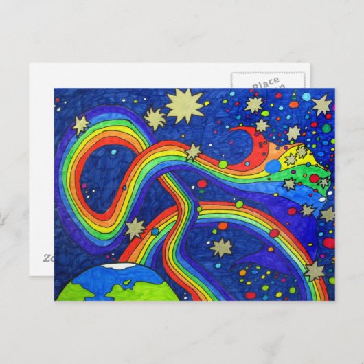 Transformatie in blauw Briefkaart (Voorkant / Achterkant)