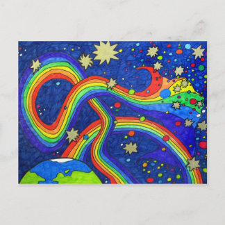 Transformatie in blauw Briefkaart