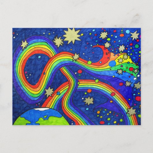 Transformatie in blauw Briefkaart (Voorkant)