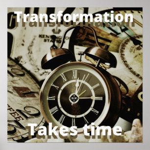 Transformatie kost tijd Inspirerende fitness Poster