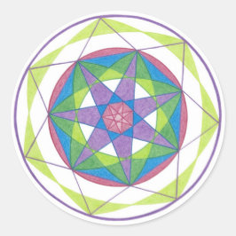 Transformatie Mandala Ronde Sticker