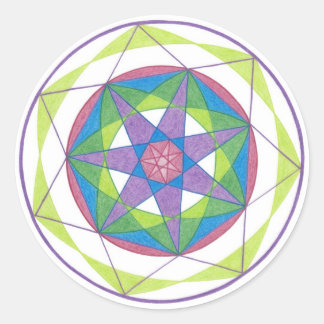 Transformatie Mandala Ronde Sticker