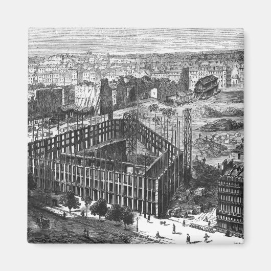 Transformatie Parijs: Gebouw in 1861 Magneet (Voorkant)