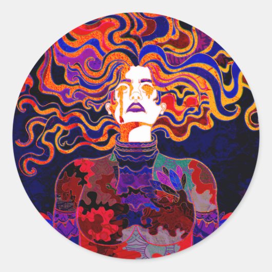 Transformatie  ronde sticker (Voorkant)