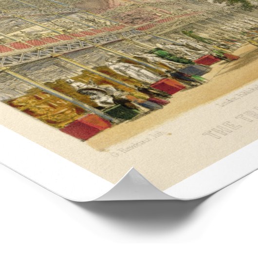 Transformatie van het Kristalpaleis, café per dag  Poster (Hoek)