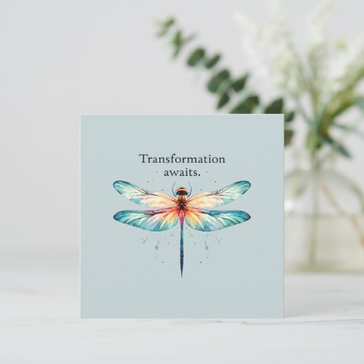 Transformatie wacht - Kleurrijke Dragonfly (Staand voorkant)