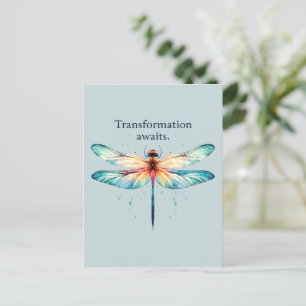 Transformatie wacht - Kleurrijke Dragonfly Briefkaart