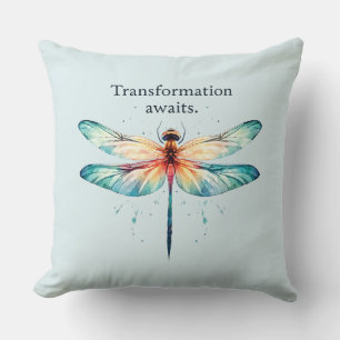 Transformatie wacht - Kleurrijke Dragonfly Kussen