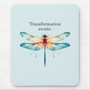 Transformatie wacht - Kleurrijke Dragonfly Muismat