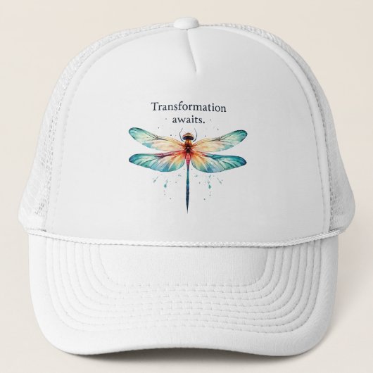 Transformatie wacht - Kleurrijke Dragonfly Trucker Pet (Voorkant)