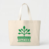 Transformatief leraar Jumbo-Tas Grote Tote Bag (Voorkant)