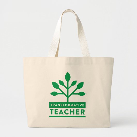 Transformatief leraar Jumbo-Tas Grote Tote Bag (Voorkant)