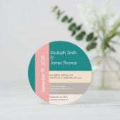 Transformatief Turquoise Modern  Hedendaags Huweli Kaart (Staand voorkant)