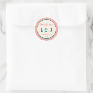 Transformatief Turquoise Modern  Hedendaags Huweli Ronde Sticker
