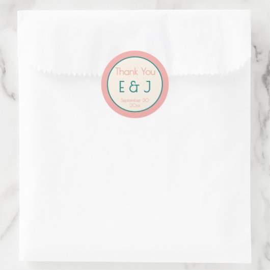 Transformatief Turquoise Modern  Hedendaags Huweli Ronde Sticker (Tas)