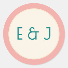 Transformatief Turquoise Modern  Hedendaags Huweli Ronde Sticker