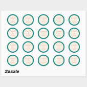 Transformatief Turquoise Modern  Hedendaags Huweli Ronde Sticker (Vel)