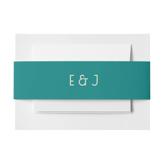 Transformatief Turquoise Modern  Hedendaags Huweli Uitnodigingen Wikkel (Voorkant Voorbeeld)