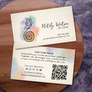 Transformatielijn Kunst Vlinder Life Coach Visitekaartje