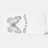 Transformatieve Butterfly Sketch Telefoonhoes iPhone Hoesje (Achterkant horizontaal)