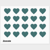 Transformatieve Teal Hart Sticker (Vel)
