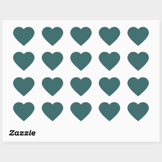 Transformatieve Teal Hart Sticker (Vel)