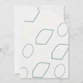 Transformatieve Teal Moderne Sla de Datum Op Kaart (Achterkant)