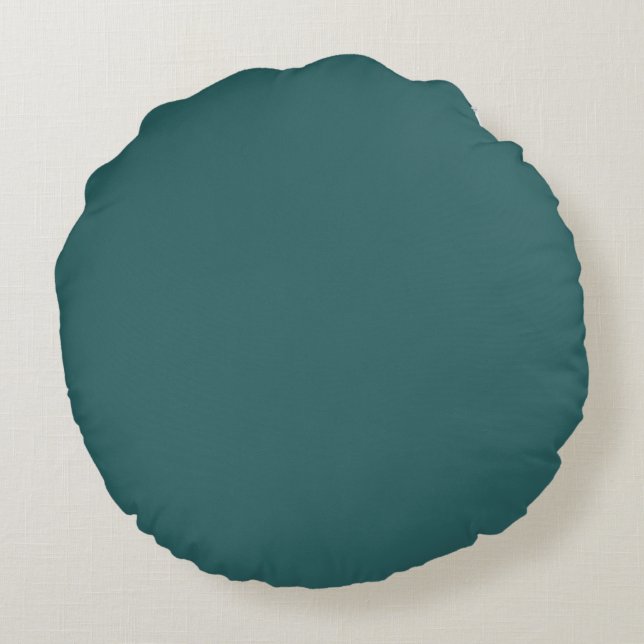 Transformatieve Teal Rond Kussen (Achterkant)