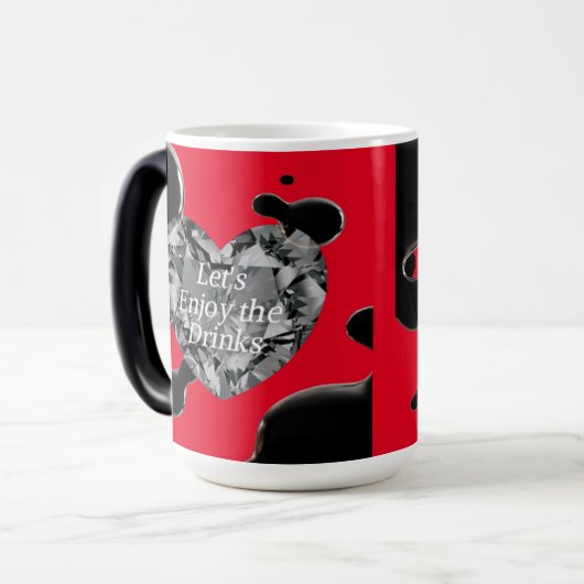 Transformatieve warmte-geactiveerde koffiekop magische mok (Voorkant links)