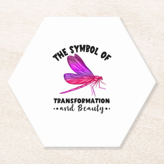 Transformation Beauty Nature Insect Dragonflies Dr Kartonnen Onderzetters (Voorkant)