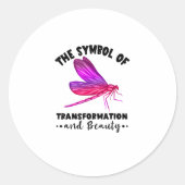 Transformation Beauty Nature Insect Dragonflies Dr Ronde Sticker (Voorkant)