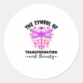 Transformation Beauty Nature Insect Dragonflies Dr Ronde Sticker (Voorkant)