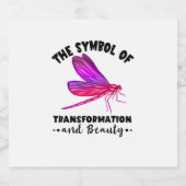 Transformation Beauty Nature Insect Dragonflies Dr Sparkling Wijnetiket (Enkel label)